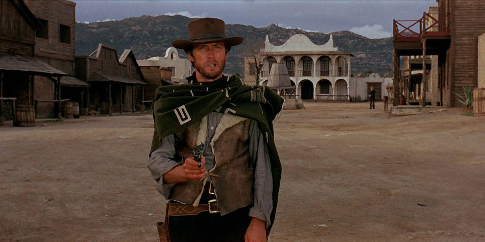 Clint Eastwood als Joe in A Fistful of Dollars