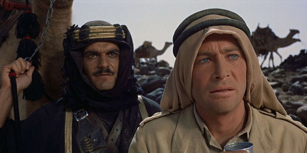 Peter O'Toole en Omar Sharif in Lawrence of Arabia